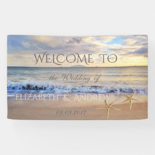 Tropical Beach Sunset, Seastar Wedding Banner