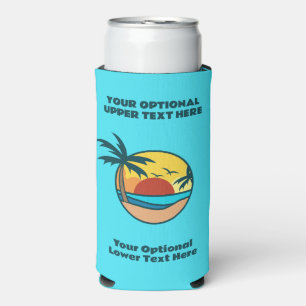 Tropical Beach Sunset Seltzer Can Cooler