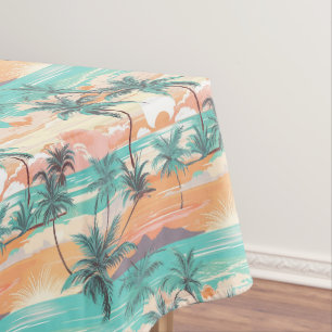 Tropical Beach Sunset Tablecloth