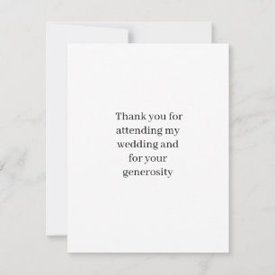 Tropical Beach Sunset Wedding  Thank You Card