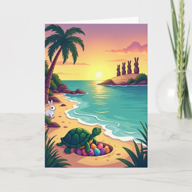 Tropical Beach Surprise Card (Front)
