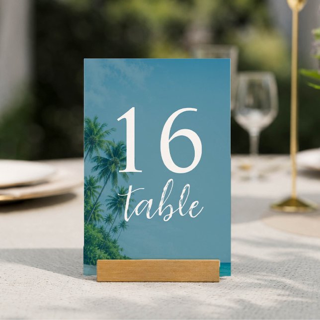 Tropical Beach Table Number (Creator Uploaded)