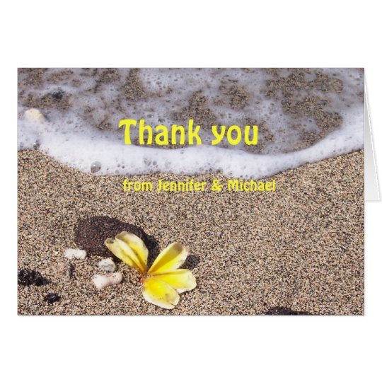 Tropical Beach Thank You cards