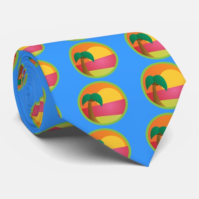 Tropical Beach Tie (Rolled)