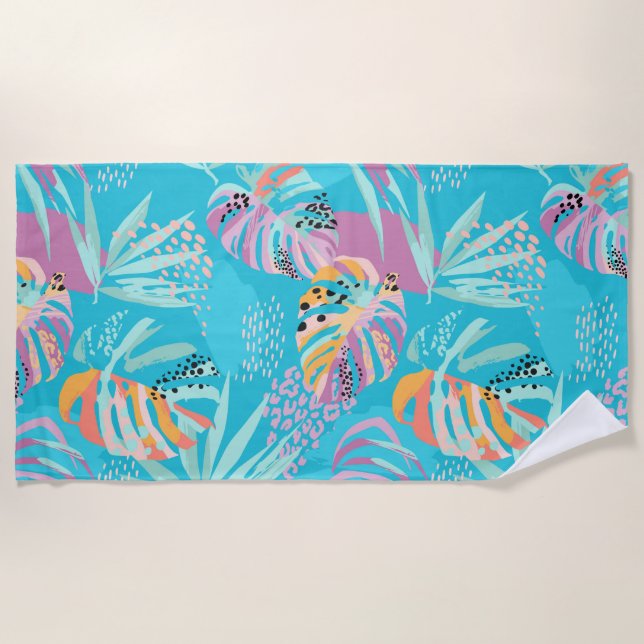 Tropical  beach towel (Front)