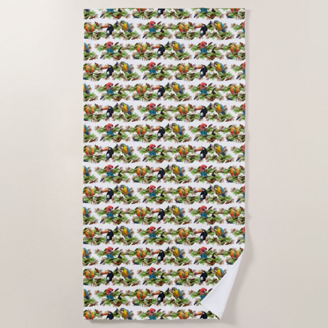 Tropical Beach Towel (choose colour) (Front)