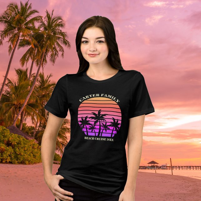 Tropical Beach Trip Custom Palm Tree Women's Tri-Blend Shirt (Creator Uploaded)
