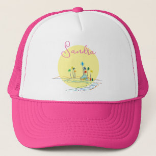 Tropical Beach Trucker Hat
