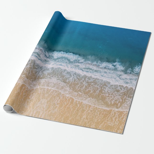 Tropical Beach Turquoise Blue Sea Florida Wrapping Paper (Unrolled)