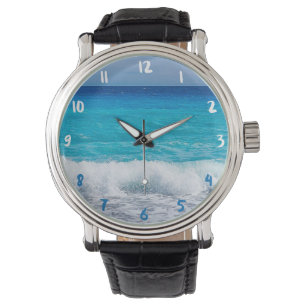 Tropical Beach Turquoise Water Blue Ocean Sea Foam Watch