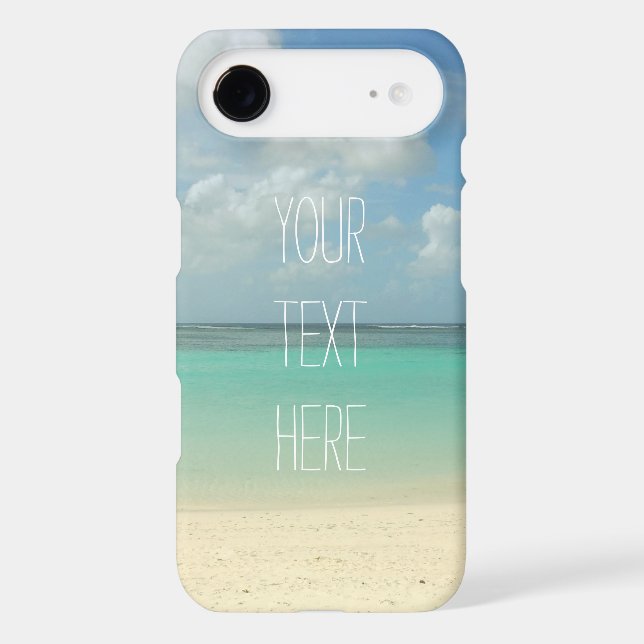 Tropical Beach Vacation Customisable Quote Case-Mate iPhone Case (Back)