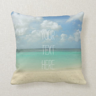 Tropical Beach Vacation Customisable Quote Cushion