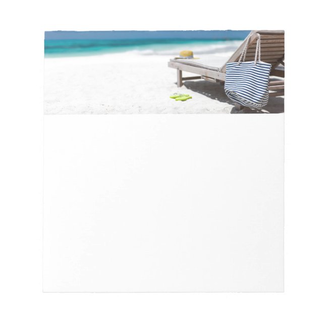 Tropical beach vacation notepad (Front)