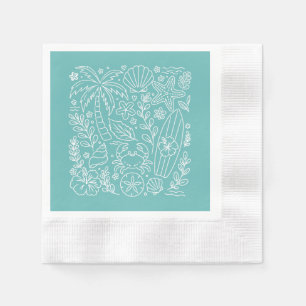 Tropical Beach Vibes Napkin