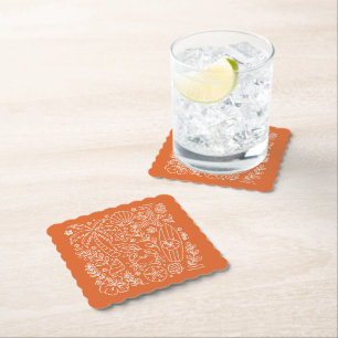 Tropical Beach Vibes Paper Coaster