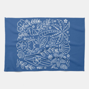 Tropical Beach Vibes Tea Towel