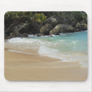Tropical Beach Waves Sand Elegant Modern Template Mouse Mat