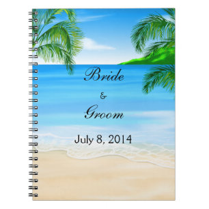 Tropical Beach Wedding Guest Book