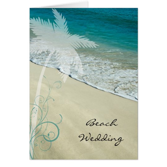 Tropical Beach Wedding Invitation