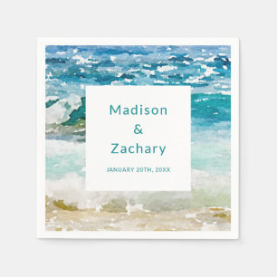 Tropical Beach Wedding Napkin