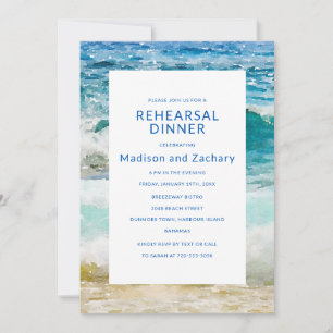 Tropical Beach Wedding Rehearsal Dinner