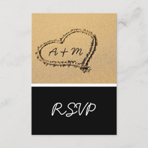 Tropical Beach Wedding RSVP Card For Square Invite