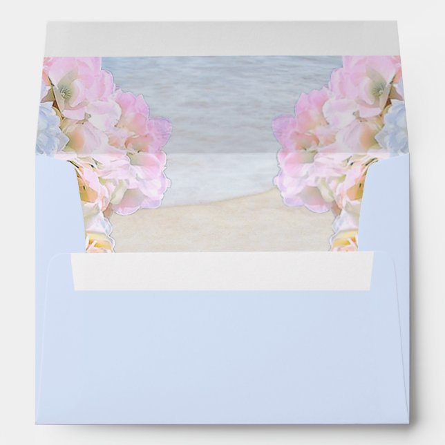 Tropical Beach Wedding Starfish Envelope (Back (Bottom))