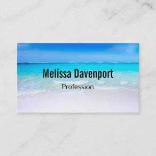 Tropical Beach with a Turquoise Sea Business Card
