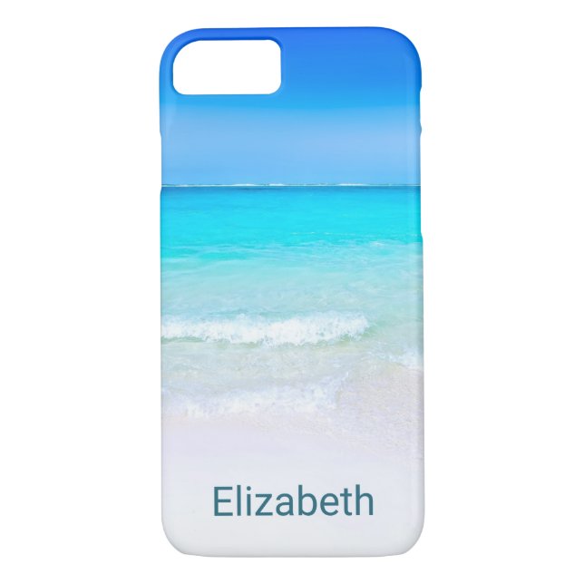 Tropical Beach with a Turquoise Sea Case-Mate iPhone Case (Back)