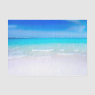 Tropical Beach with a Turquoise Sea Tissue Paper