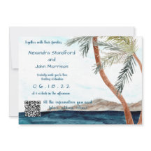 Tropical Beach with Lights Wedding