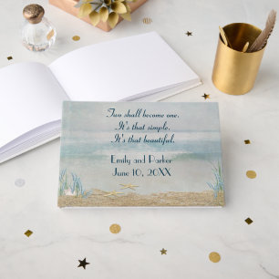 Tropical Beach With Starfish Guest Book