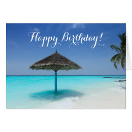 Tropical Beach Happy Birthday Gifts on Zazzle UK