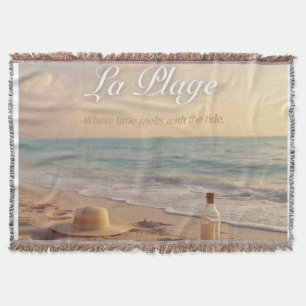 Tropical Beach Woven Blanket
