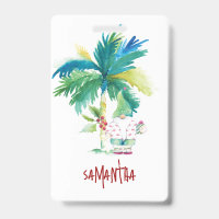 Tropical Beach Xmas Name Tags