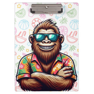 Tropical/beach yeti/bigfoot clipboard