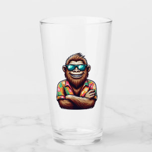 Tropical/beach yeti/bigfoot glass