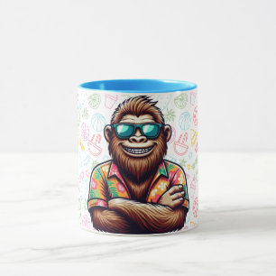 Tropical/beach yeti/bigfoot  mug