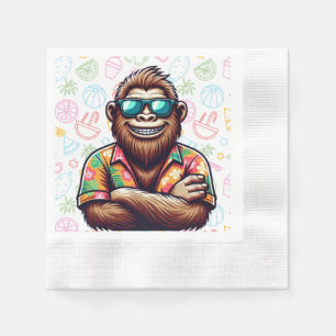 Tropical/beach yeti/bigfoot  napkin