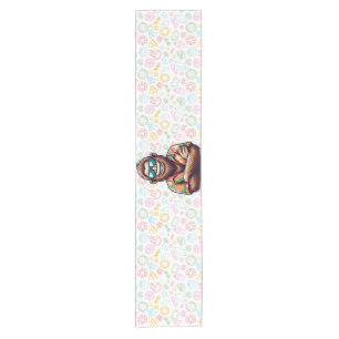 Tropical/beach yeti/bigfoot short table runner