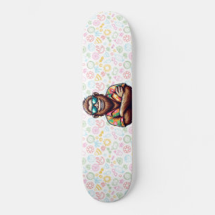 Tropical/beach yeti/bigfoot  skateboard