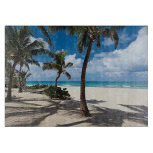 Tropical Beaches Anguilla Beach, Palm Tree Cutting Board