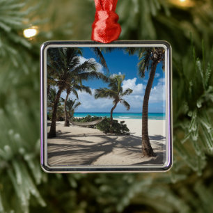 Tropical Beaches Anguilla Beach, Palm Tree Metal Tree Decoration