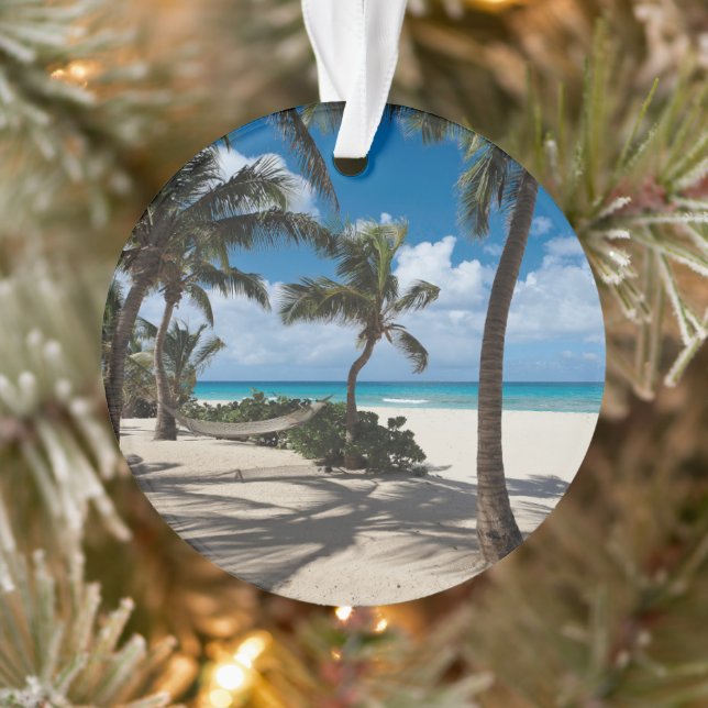 Tropical Beaches | Anguilla Beach, Palm Tree Ornament (Tree)