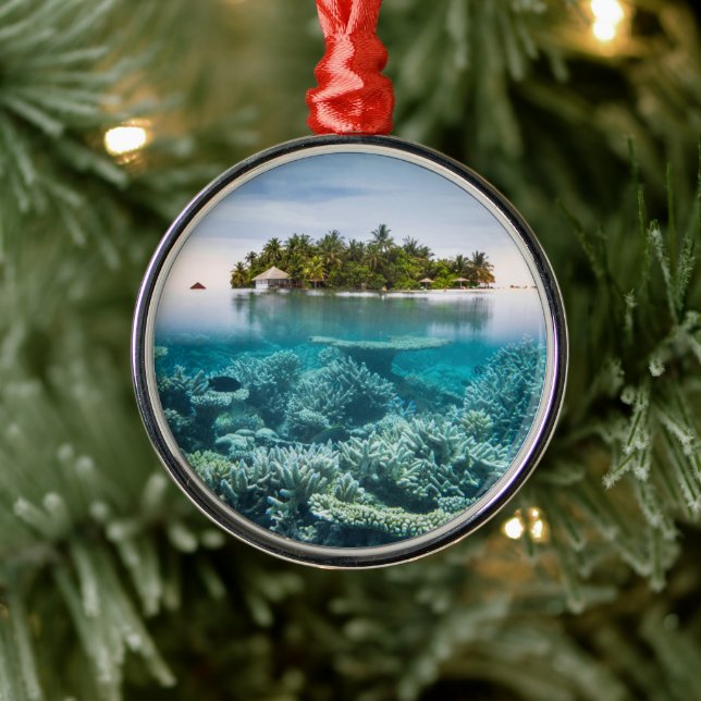Tropical Beaches | Ari Atoll Maldives Metal Tree Decoration (Tree)