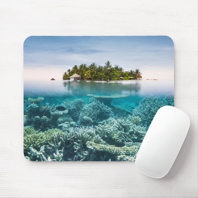 Tropical Beaches | Ari Atoll Maldives Mouse Mat (With Mouse)