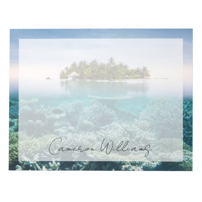 Tropical Beaches | Ari Atoll Maldives Notepad (Front)
