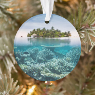 Tropical Beaches Ari Atoll Maldives Ornament