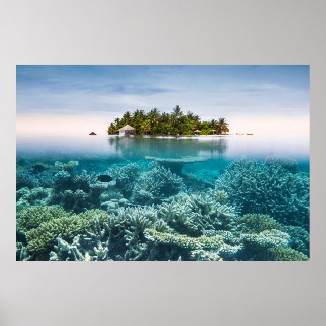 Tropical Beaches | Ari Atoll Maldives Poster (Front)