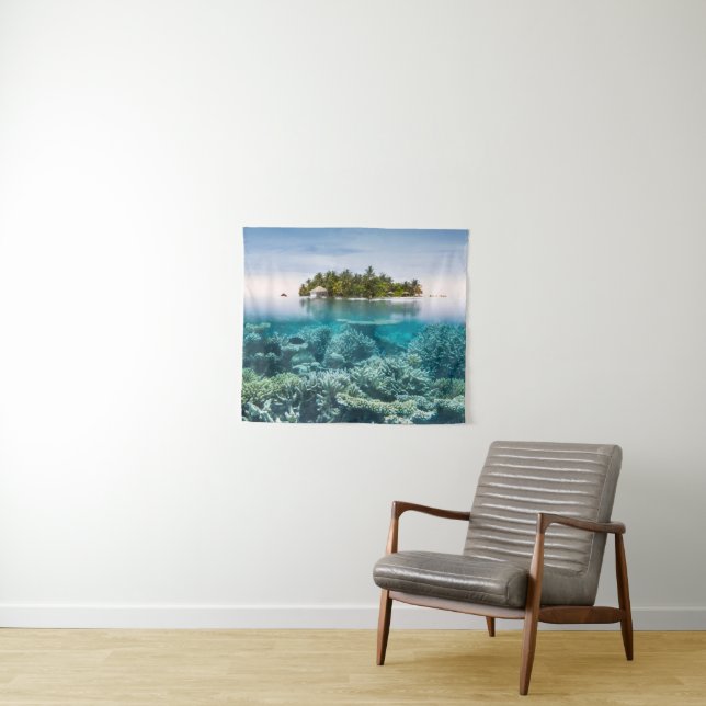Tropical Beaches | Ari Atoll Maldives Tapestry (In Situ (Horizontal))